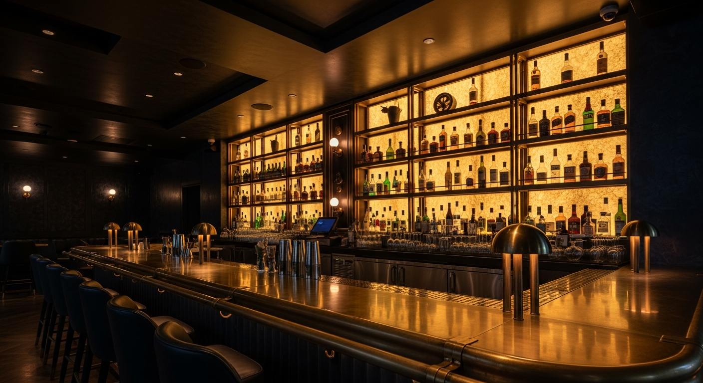 Completed bar and restaurant fit-out