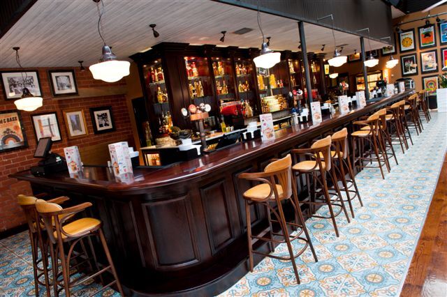 Revolution de Cuba Sheffield — feature lighting and ceiling installation