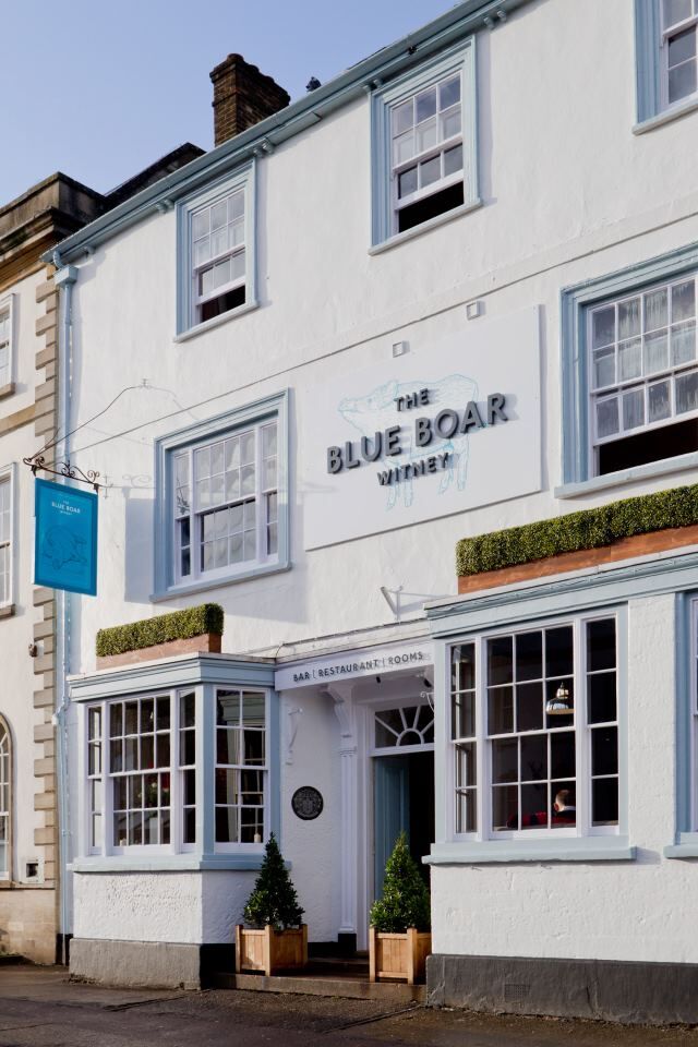 The Blue Boar Hotel fit-out — bespoke hotel bar and reception interior