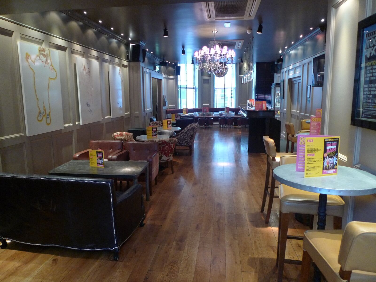 Revolution Brighton bar fit-out — coastal city venue with full bar joinery and atmospheric finishes