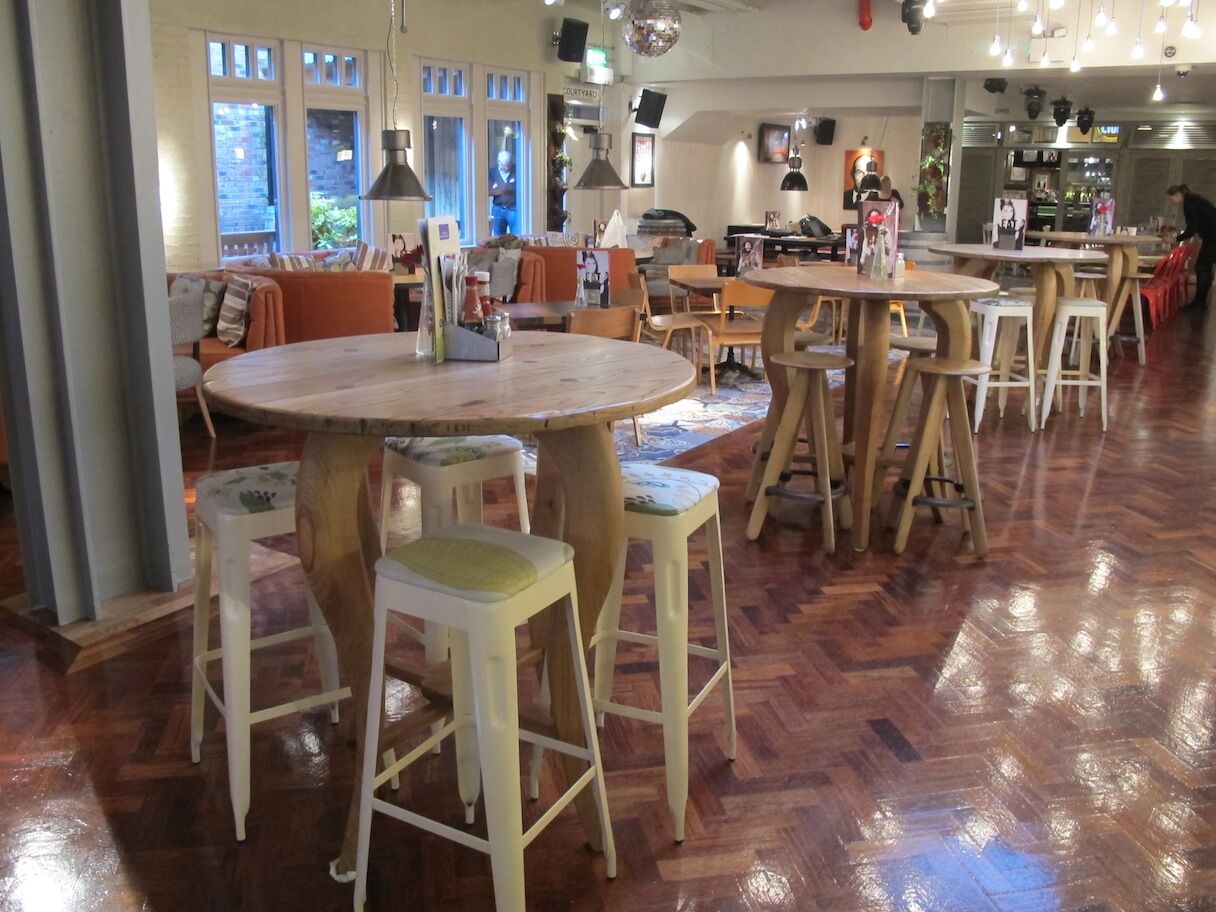 Revolution Macclesfield — bar seating area and atmospheric lighting