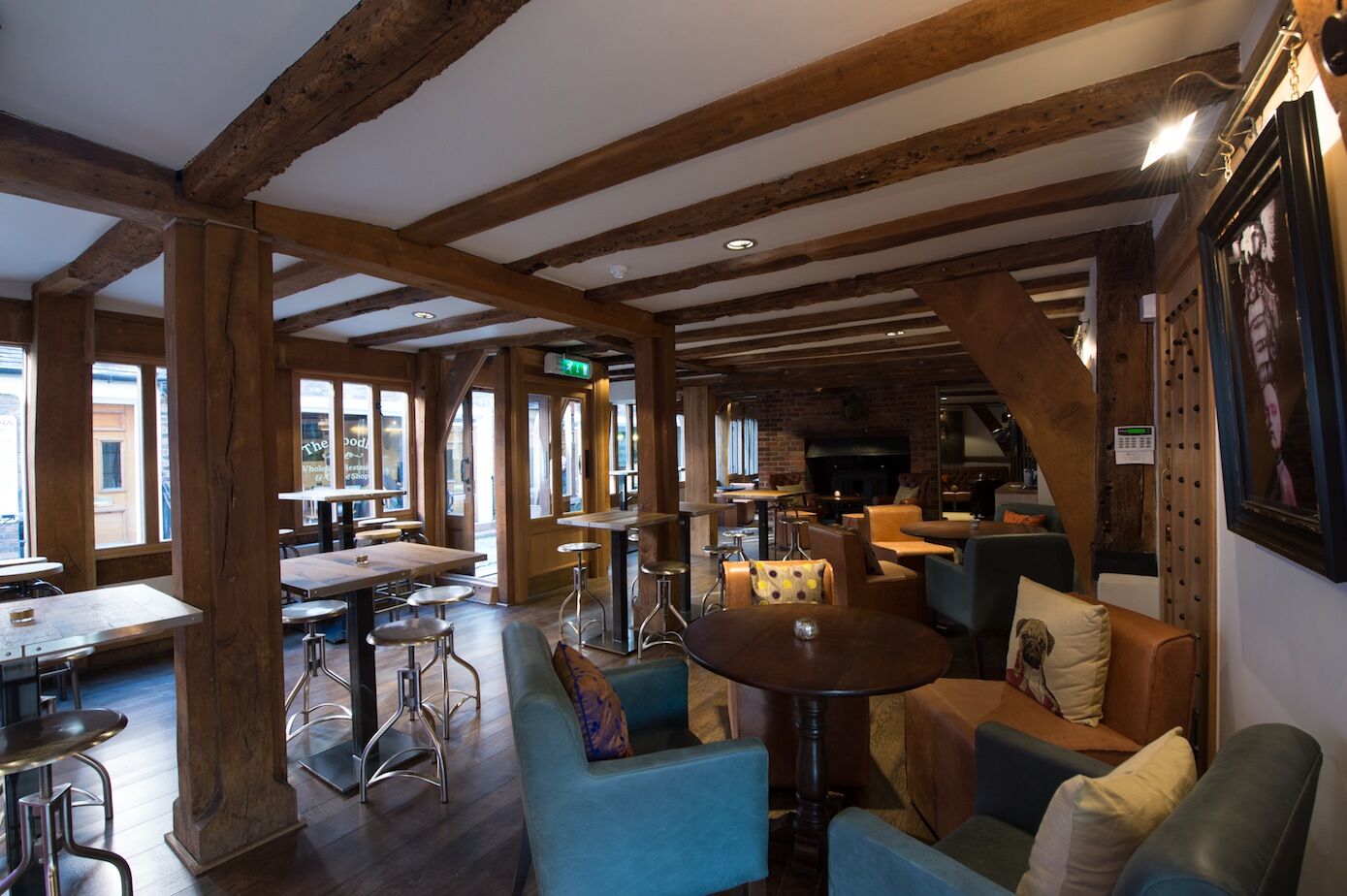 Henry Tudor House Shrewsbury — private dining area and fitted seating