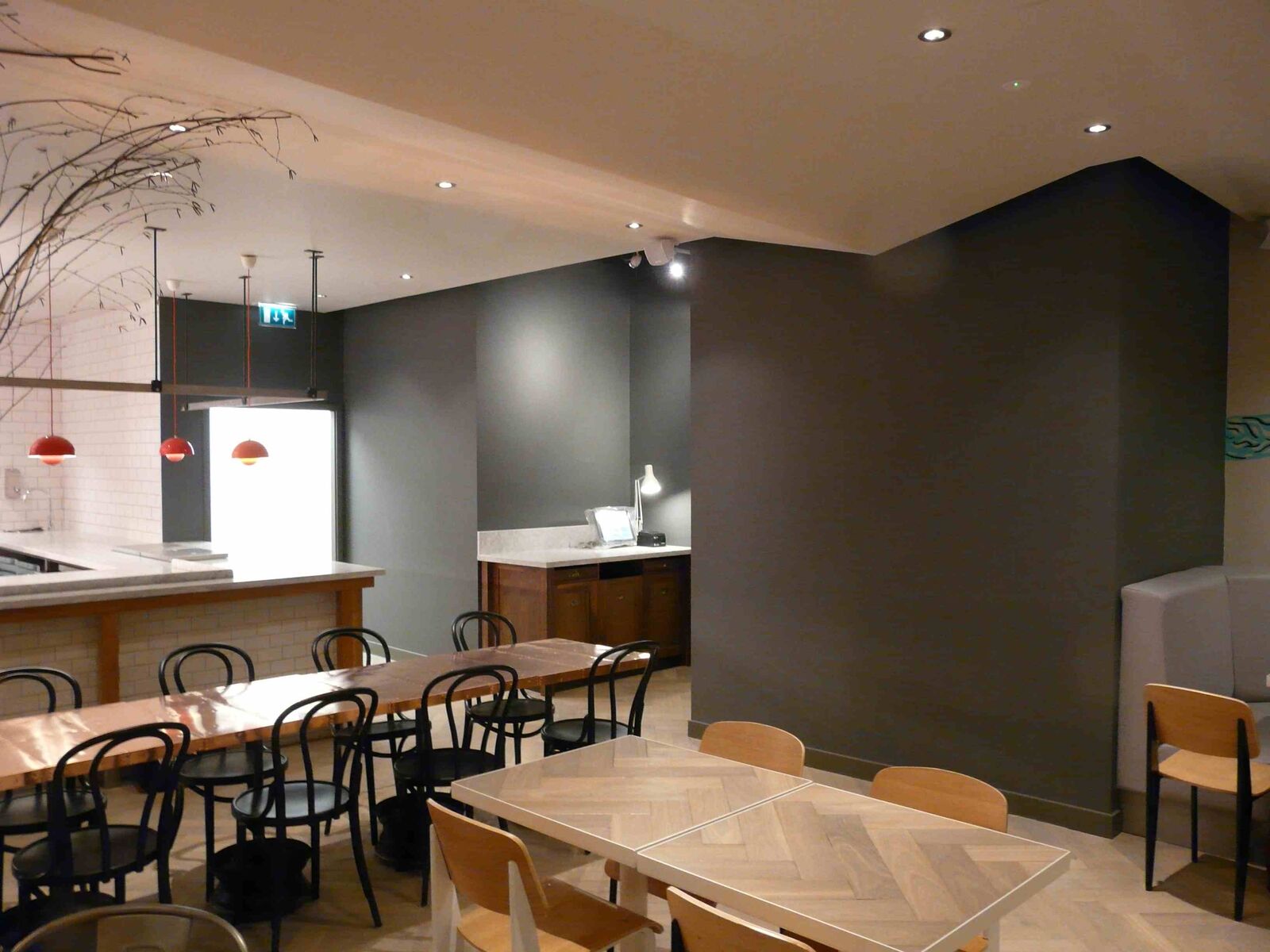 Zizzi Watford — feature ceiling and lighting scheme