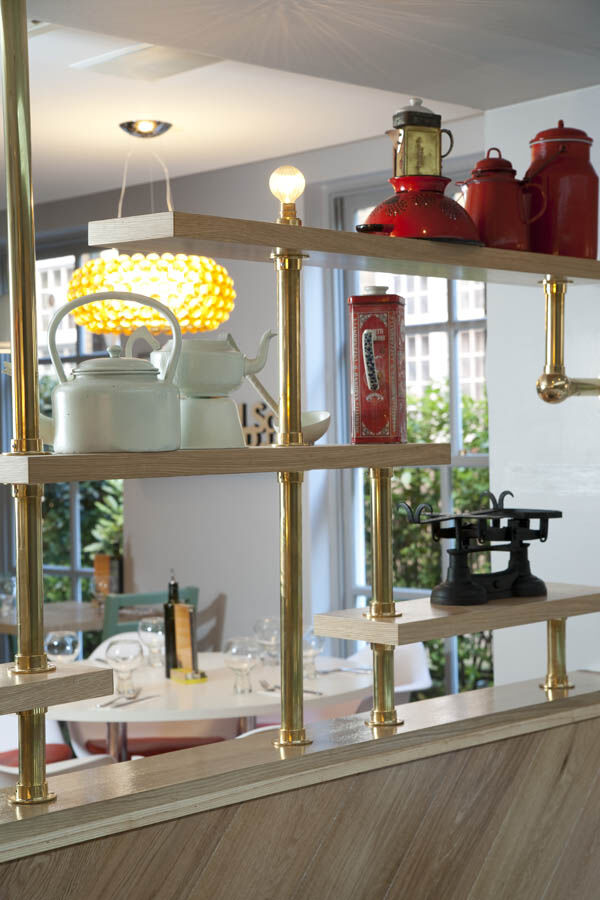 ASK Italian Beckenham — feature wall and tiling detail