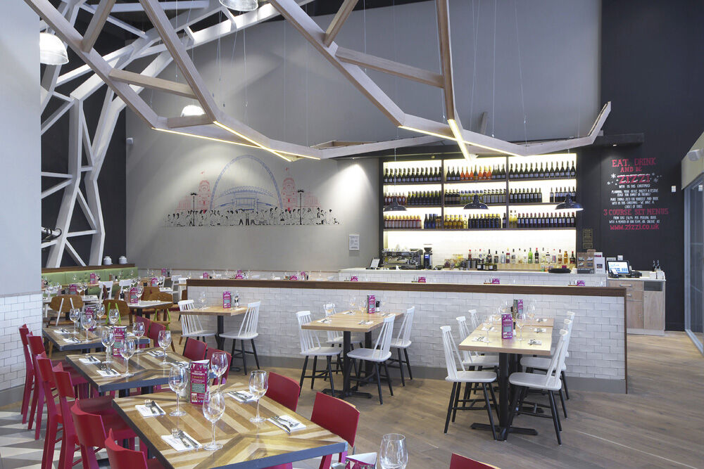Zizzi Wembley — commercial kitchen and service area