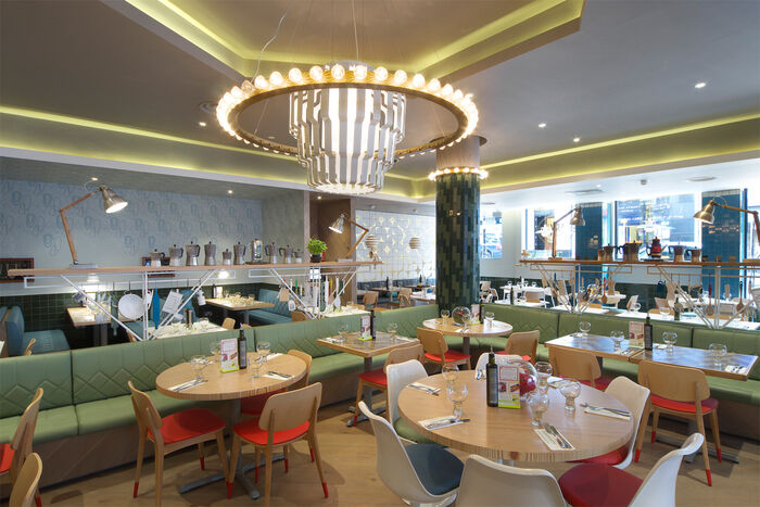ASK Italian Birmingham — feature bar and back-bar installation