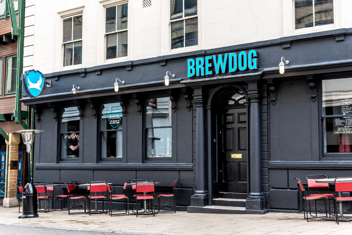 BrewDog Norwich — structural alterations and exposed brick feature wall