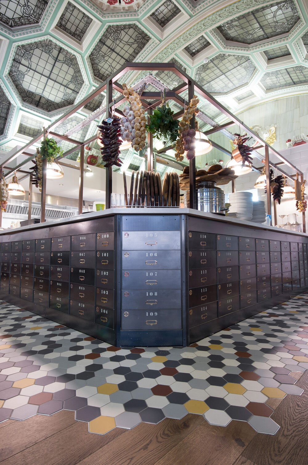 Zizzi King Street Manchester — bespoke booth seating and fitted joinery